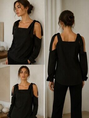 Walter Baker Deconstructed Cold Shoulder Shirt